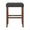 Alaterre Furniture Madison Backless Bar Height Stool True Walnut Finish with Black PU AVMA2270 - alternate 7